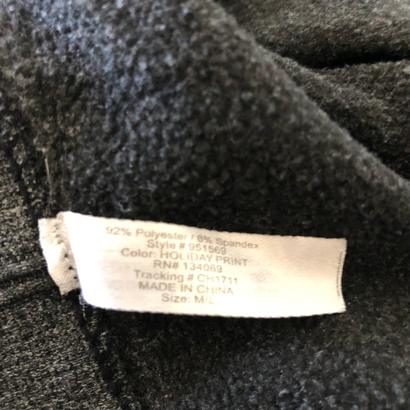 Gray Stretch Capri Leggings with Fleece Inside - Picture 7 of 8